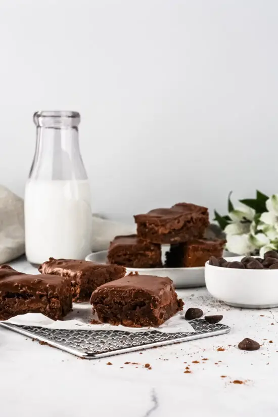 Gluten-Free Nutella Brownies with Chocolate Icing