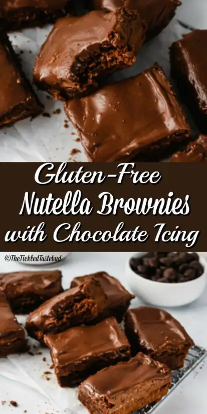 Gluten-Free Nutella Brownies with Chocolate Icing