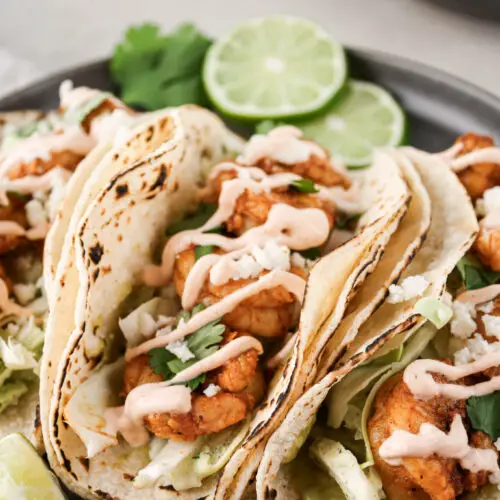 Spicy Shrimp Tacos | The Tickled Tastebud