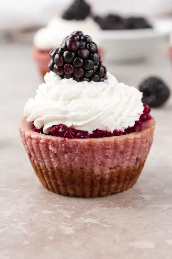 Mini Blackberry Cheesecakes (Gluten-Free)